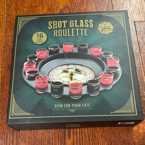 Shot Glass Roulette Game Set - Black and Red